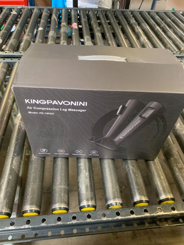 Photo 1 of KingPavonini Cordless Leg Compression Massager with 5 Overlapping Chambers & 3 Foot Heat, 4500mAh Leg Massager for Circulation and Pain Relief, 19 Modes & 8 Intensities, Recovery Boots for Athletes