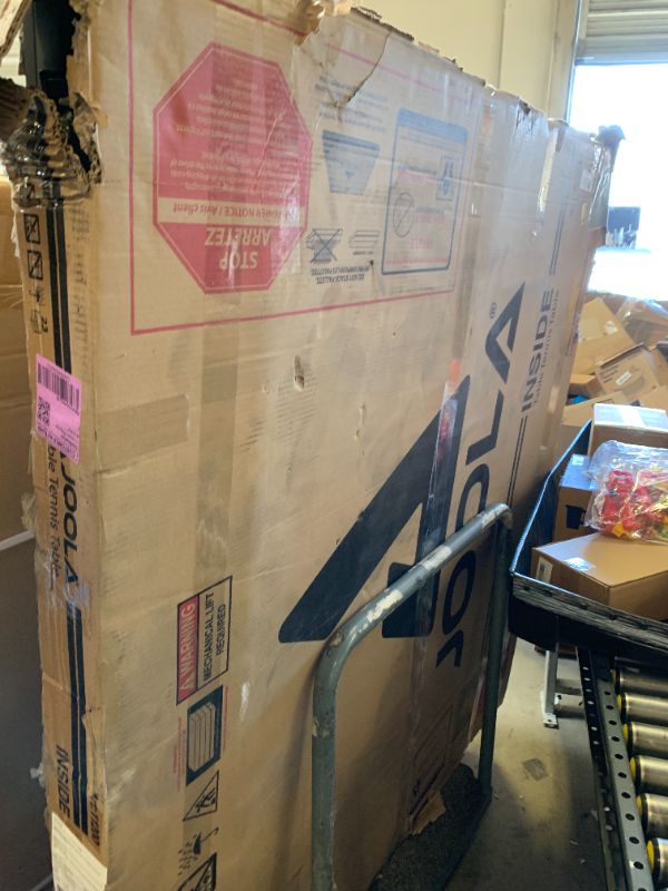 Photo 1 of JOOLA Inside Professional MDF Indoor Ping Pong Table with Quick Clamp Table Tennis Net and Post Set - 10 Minute Easy Assembly - Tournament Quality - Foldable with Single Player Playback Mode, Blue