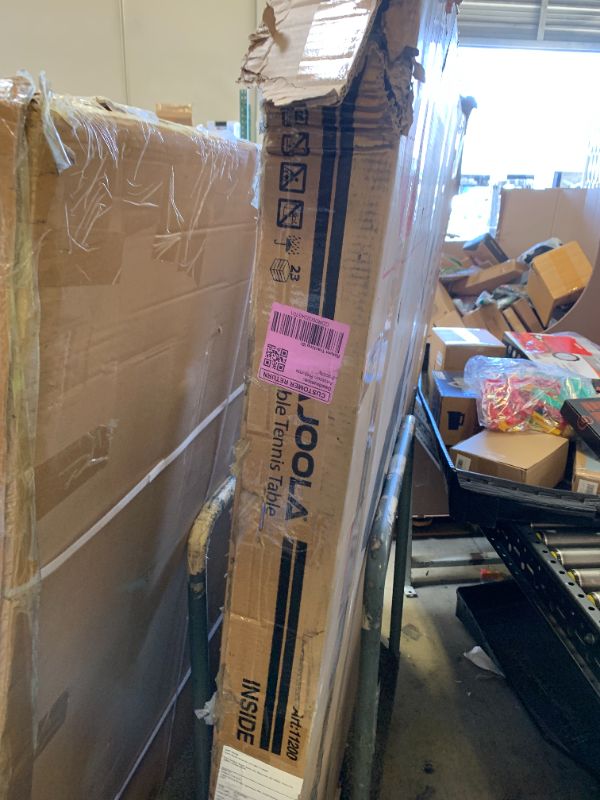 Photo 1 of JOOLA Inside Professional MDF Indoor Ping Pong Table with Quick Clamp Table Tennis Net and Post Set - 10 Minute Easy Assembly - Tournament Quality - Foldable with Single Player Playback Mode, Blue