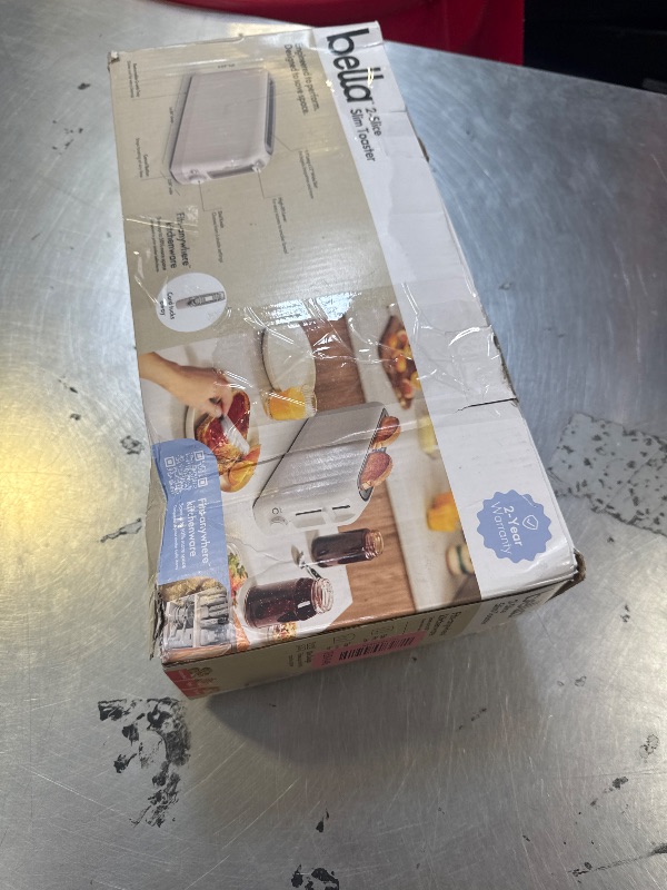 Photo 1 of bella 2 Slice Slim Toaster, Fits-anywhere™ Kitchenware, 6 Setting Shade Control with Reheat & Cancel Buttons, Fits sourdough, 10” Long Slot, Anti Jam & Auto Shutoff, 900 Watt, Oatmilk