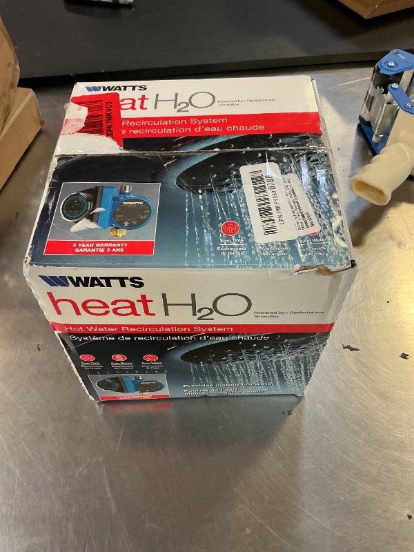 Photo 1 of Watts Heat H2O Hot Water Recirculation System w/Programmable Timer, Instant Hot Water, 3 Year Warranty, Pump, 2 Adapters, Sensor Valve, Mounting Screws, 2 Supply Lines, Easy DIY Install (0955805)