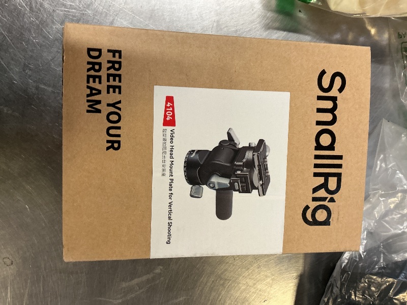 Photo 1 of SmallRig Video Head for Vertical/Horizontal Shooting, Tripod Pan Tilt Fluid Head with Telescopic Handle and Switchable QR Plate for Arca, Max Load 5kg / 11Ibs for Camcorder, Mirrorless, DSLR - 4104