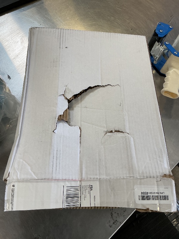 Photo 1 of 1 Each | Disposable Glove or Tissue Box Holder, TRIPLE (3-Box) Glove Rack, Wall Mounted Universal Box Holder, for Larger Sized Boxes, White - 1 Glove Rack