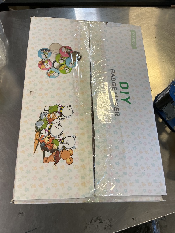 Photo 1 of 1+1.25+2.25 inch Multiple Sizes Button Maker Machine, 300 Buttons, 30 Fridge Magnets, 10 Bottle Openers, 10 Keyrings, 3 Circle Cutters, Button Badge Press Machine (Lightblue, 353 Pcs)