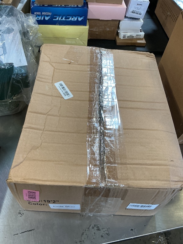 Photo 1 of Xenjum RV Awning Fabric Replacement, 18.5oz Heavy-Duty Weatherproof Vinyl Camper Awning Replacement Universal Outdoor Canopy for RV, Motorhome, Trailer Awnings (Sapphire Blue Fade, 20‘(Fabric 19'2"))