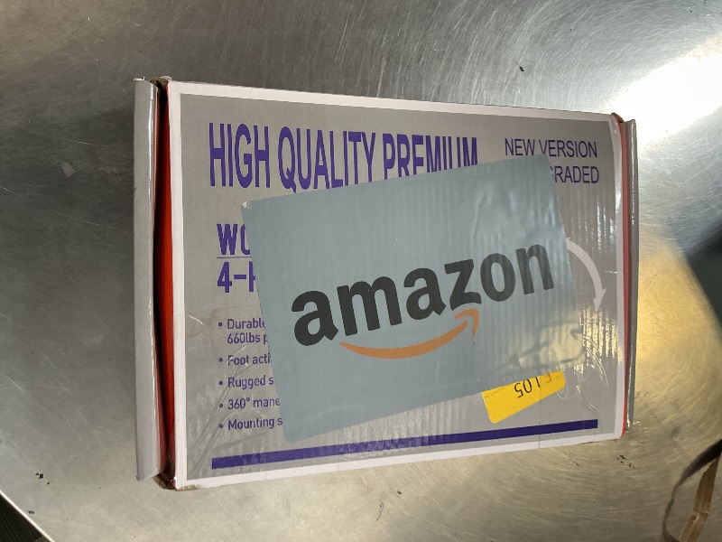 Photo 1 of SPACEKEEPER Workbench Casters kit 660 Lbs - Retractable Casters Heavy Duty Bench Caster Wheels Designed for Workbenches Machinery & Tables, 4 Pack