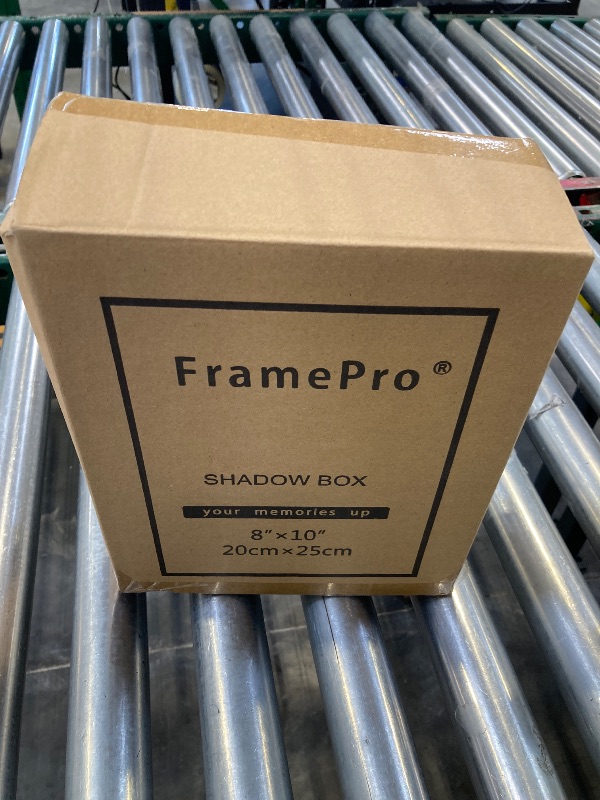 Photo 1 of GraduationMall 8x10 Shadow Box Frame Solid Wood Glass Door Display Case with Linen Back and 6 Stick Pins,1.5 inches Interior Depth,Ideal for Memorabilia Pictures Flowers Medals Tickets