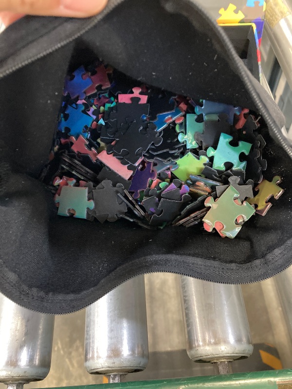 Photo 1 of 500 Pieces Round Jigsaw Puzzles - CMY Cubes - Rainbow Palette - Color Wheel Changing Puzzle - Difficult & Challenging Intellectual Game for Adults & Teens - Lenticular Color Altering Puzzle Magic!