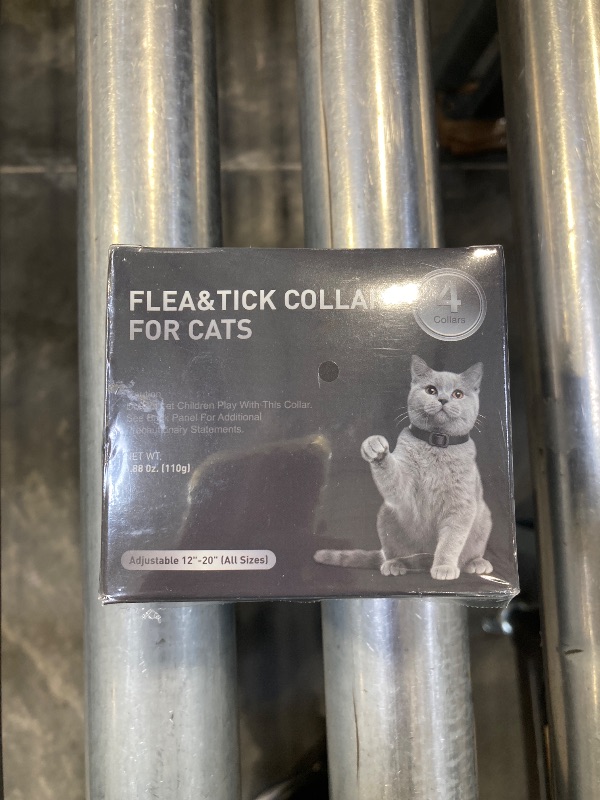 Photo 1 of Flea and Tick Collar for Cats, 4 Pack Cat Flea Collar with Natural Essential Oils, Adjustable for All Cats & Kittens(Black)
