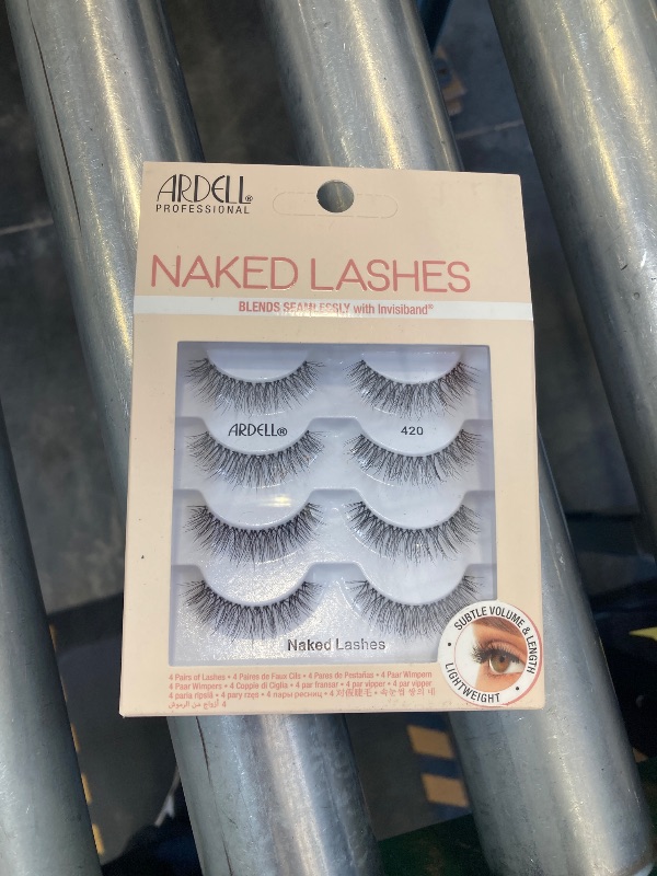 Photo 1 of Ardell Naked Lashes 420 – Lightweight Natural Strip Lashes with Invisiband, Reusable False Eyelashes, Multipack, 4 Pair, 1 Pack