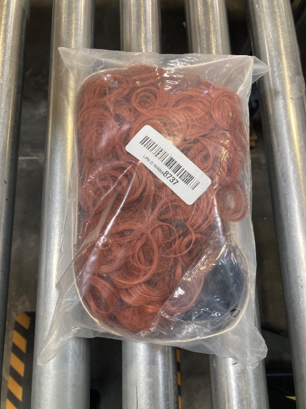 Photo 1 of DUDUWIG Dark Orange Wig Short Orange Curly Wavy Wig Red Party Cosplay Wigs Heat Resistant Synthetic Wigs with Cap (Small Size)