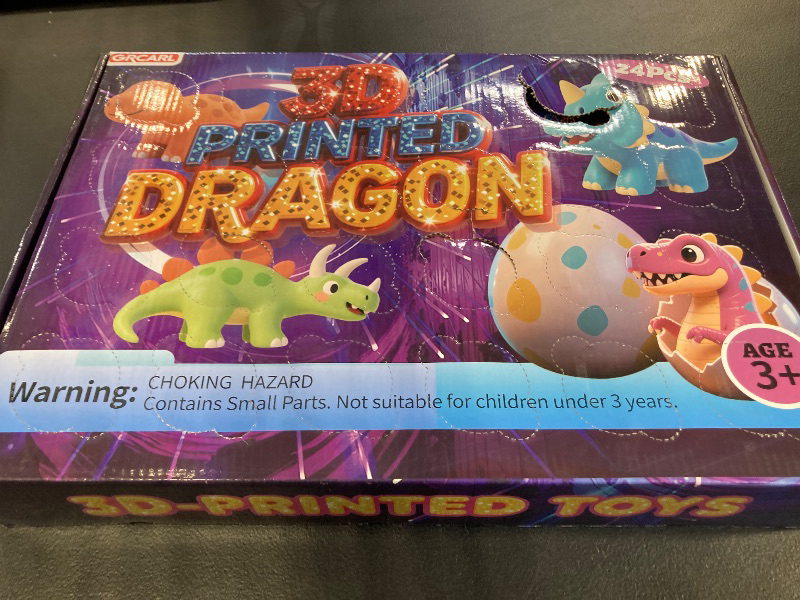 Photo 1 of 24PCS 3D Printed Dragon Eggs with Dragon Inside, Mini Animals Party Favors for Kids, Flexible Articulated Crystal Collectibles for Adults Teens Boys, Easter Advent Calendar Easter Basket Stuffers