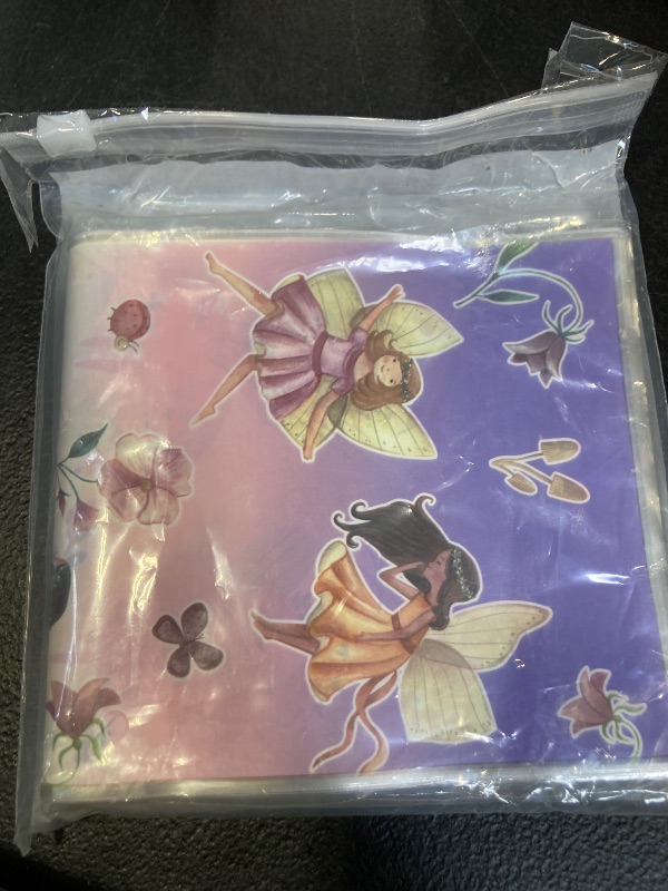 Photo 1 of Geluode Fairy Candy Treat Bags, 50 Pcs Goodie Bags, 4 Style Beautiful Floral and Fairy Motifs Cellophane Gift Wrap with Gold Twist Ties