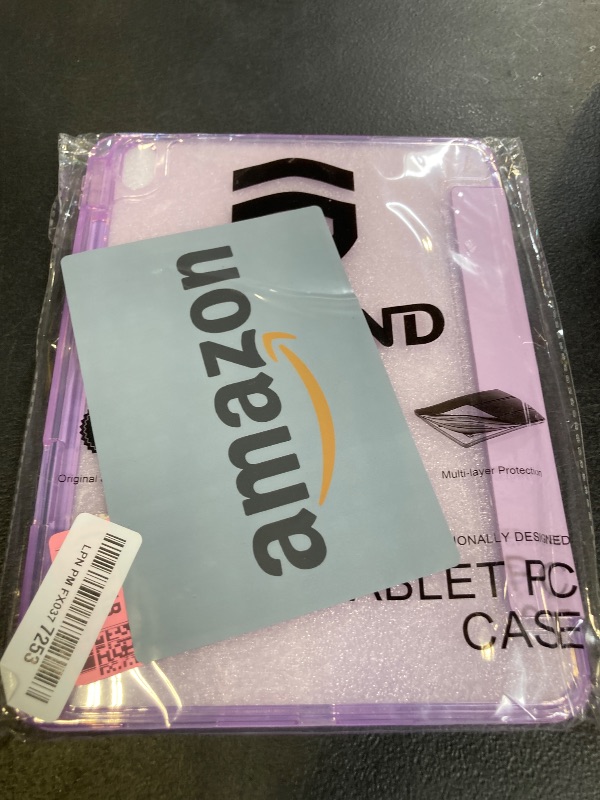 Photo 1 of INFILAND Compatible with iPad Air 11 Inch Case M4/M3/M2 (2026/2025/2024), iPad Air 5th/4th Generation Case Cover (2022/2020) 10.9 inch with Crystal Clear Slim Back & Pencil Holder Light Purple