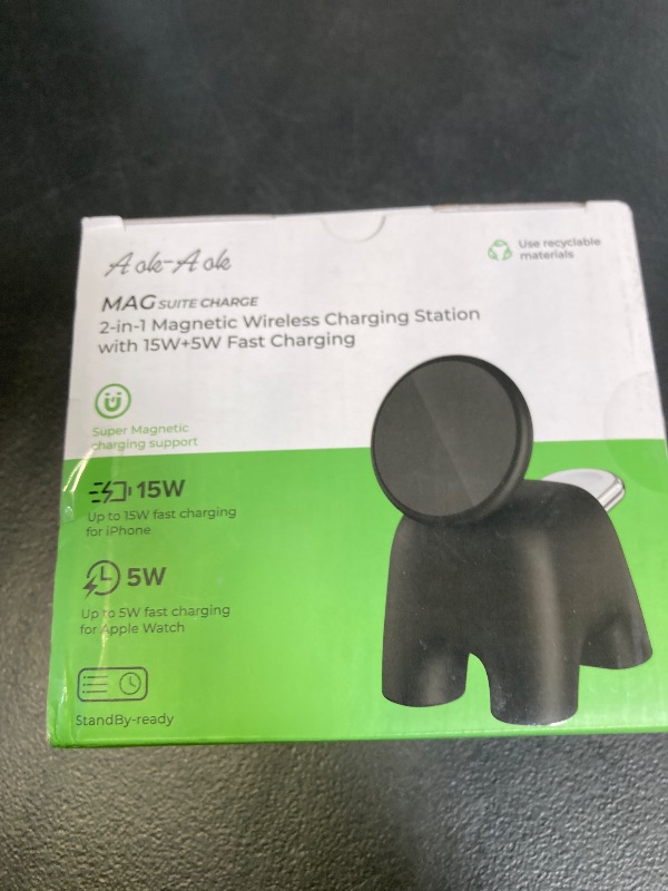 Photo 1 of 2026 Magnetic Wireless Charging Station, 15W Ultra-Fast Charger Stand for iPhone 17 16 15 14 13 12 Pro Max, 5W for Apple Watch&Airpods, 2-in-1 Foldable Charger for Home/Office/Travel(with 30W Adapter)