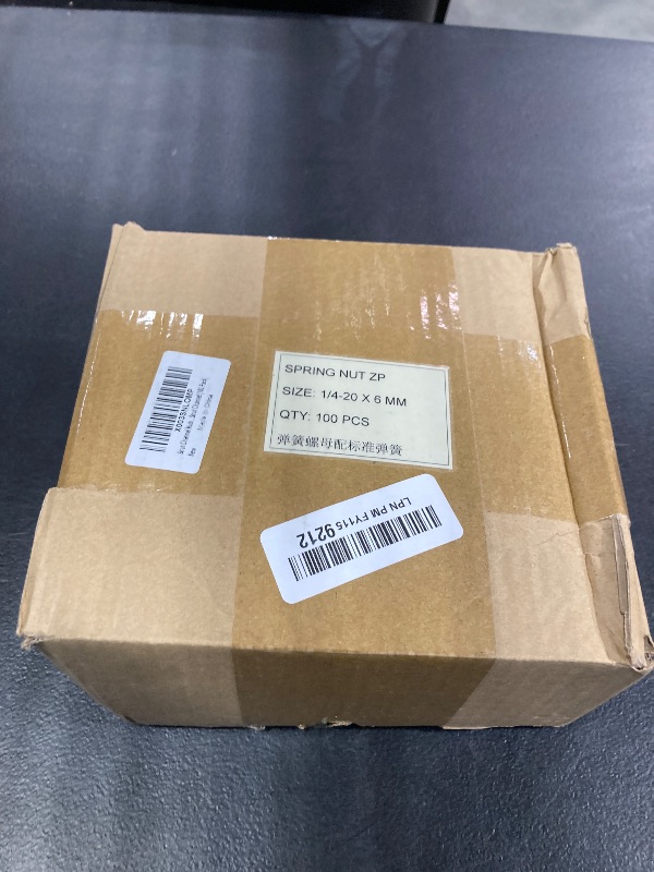 Photo 1 of (100) Strut Channel Nuts, 1/4-20 Spring Channel Nuts with Zinc Electroplate Finish, Long Spring Nuts Great for Use with Strut Channel (100 Pack)