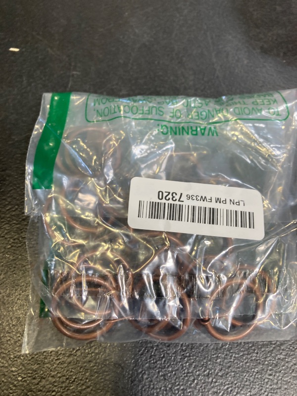 Photo 1 of 20pcs 25mm Inner Diameter Red Bronze Curtain Clip with Ring Window Hook Metal Curtain Clip Set