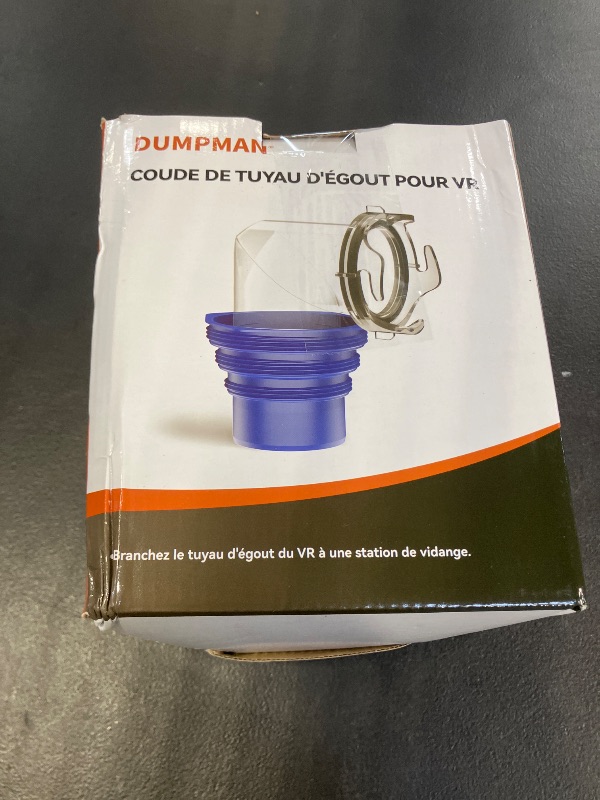 Photo 1 of DUMPMAN RV Sewer Hose Elbow, Clear 4-in-1 Sewer Hose Adapter, Easy Connecting Bayonet Fitting, RV Sewer Drain Lock with Leak-free Gasket, 90 Degree Design