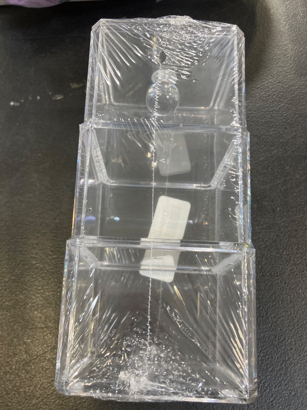 Photo 1 of BLVRYVIO Hair Accessories Organizer for Girls, Clear 3 Stackable Acrylic Hair Tie Organizer for Headband, Bows, Cotton Swab Organization, Bathroom Containers Hair Clip Holder Storage with Lids