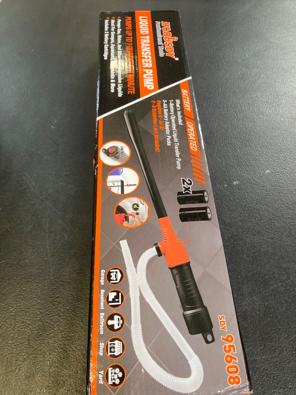 Photo 1 of HORUSDY Battery Portable Battery Operated Gas & Water Pump, Powered Fuel Transfer Pump, 2.2GPM Gasoline & Liquid Siphon Pump, Automatic Gas Pump for Gas Can & Tank, Handheld Liquid Transfer Pump