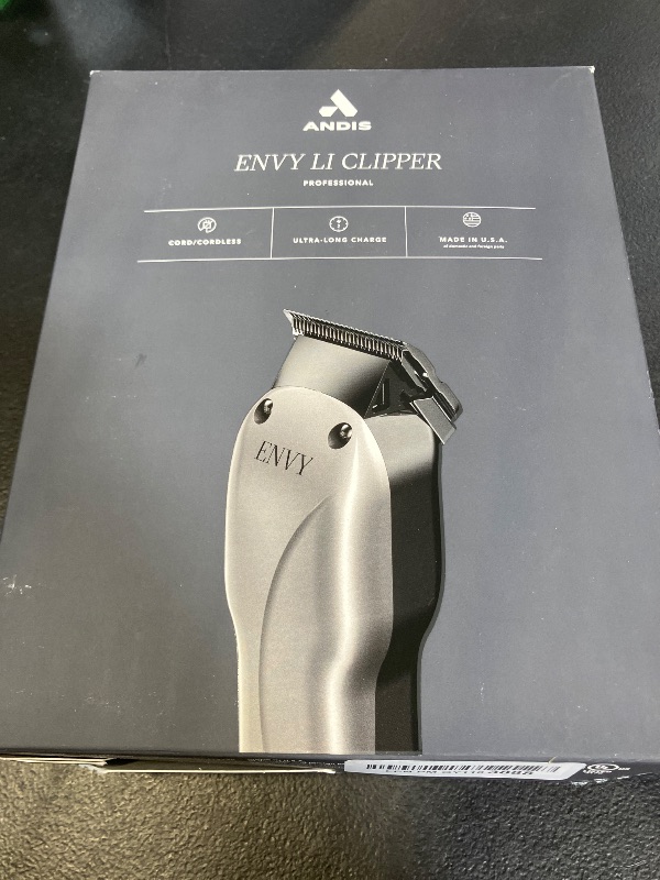 Photo 1 of Andis 73130 Envy Li Cordless Clipper - Rechargeable Hair Clipper - Adjustable Blade Clipper, Close Cutting Zero Gapped