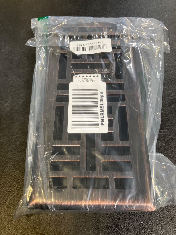 Photo 1 of Howeall 4x10 Inches Heavy Duty Walkable Floor Register Easy Adjust Air Supply Lever Floor Vents - Seattle Design - Vent Cover for Home Floor - Oil Rubbed Bronze