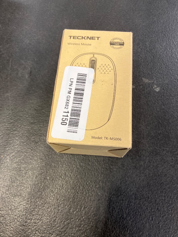 Photo 1 of TECKNET Wireless Mouse for Laptop, 2.4G Quiet Computer Mouse with USB Receiver, 4 Buttons Portable Cordless Mice for Chromebook, Laptop, PC, Mac, 800/1200/1600 DPI