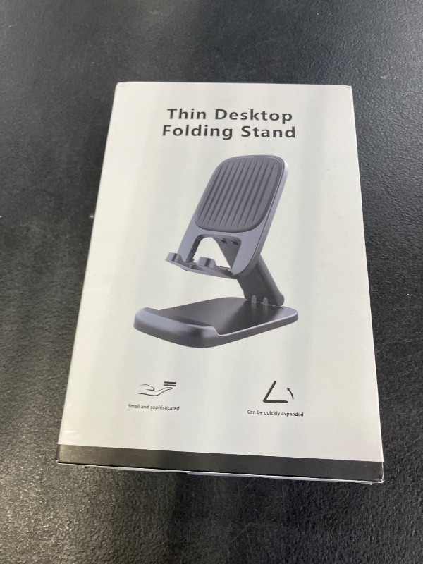 Photo 1 of 2 Pack Cell Phone Stand for Desk, iPad Stand [Height Adjustable & Upgraded Stable Base] Foldable & Non-Slip Silicone Pad Phone Holder, iPhone Stand for All Smartphones, iPad | Office Desk Accessories