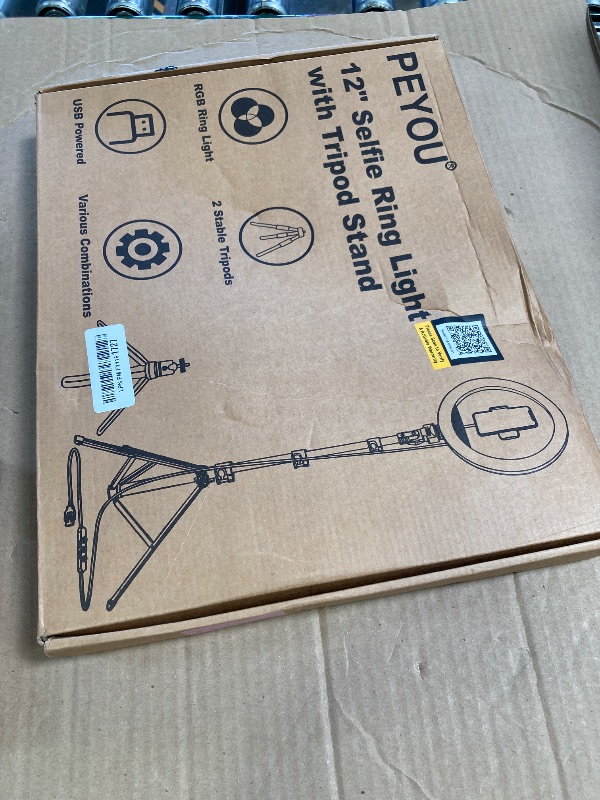 Photo 1 of 12" Selfie Ring Light with 73" Extendable Tripod Stand: PEYOU Desk Selfie Lights 38 Color Modes, Upgrade 3 in 1 Dimmable Adjustable Speed Ring Light for Makeup/TIK Tok/YouTube