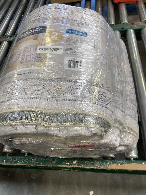 Photo 1 of PureCozy 3x5 Grey Entryway Rug Vintage Area Carpet Indoor Office Washable Door Mat Entrance Small Low Pile Traditional Distressed Retro Accent Throw Boho Rug Non Slip Kitchen Bathroom