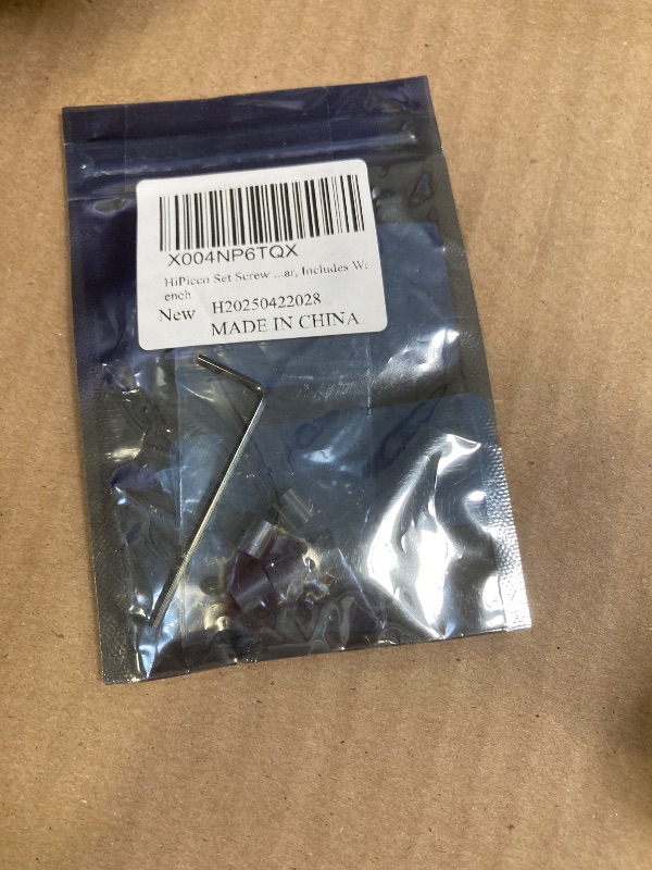 Photo 1 of HiPicco Set Screw Collars, 10 Pack 3mm Bore Shaft Lock Collars, 8mm OD, 7mm Width, 304 Stainless Steel Landing Gear Stopper Wheel Collar, Includes Wrench