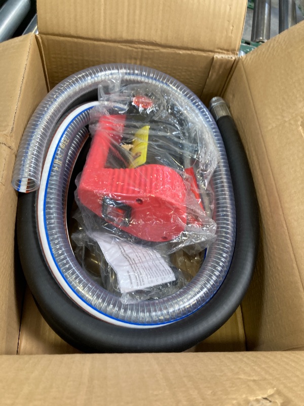 Photo 1 of 12V DC Diesel Transfer Pump Kit, Loksun 11.9 GPM Electric Fuel Pump with Nozzle & Hoses for Transferring Diesel, Kerosene, Machine and Transformer Oil
