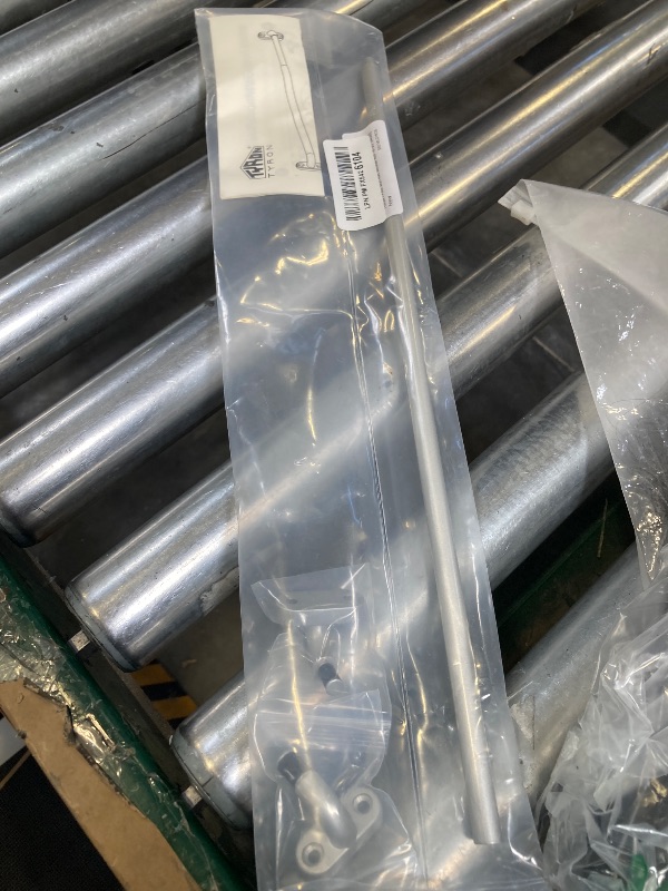 Photo 1 of TYRON 1 Pack Screwed Sash Curtain Rod Adjustable 18-30 Inch, 3/8 In. Diameter, French Door Curtain Rods, Cafe Window Rod(Nickel)