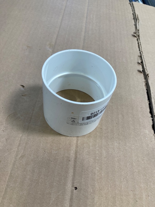 Photo 1 of NDS 3P05 PVC S&D Coupling, 3-Inch, Hub X Hub Connection, for use with 3-Inch Sewer and Drain Pipe, White