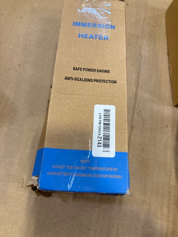 Photo 1 of 2000W Immersion Water Heater, High Power Bucket Heater with Auto Shut-Off & 304 Stainless Steel Guard, Rapid Heating Element with Digital Thermometer for Inflatable Pool, Bathtub & Home Cleaning