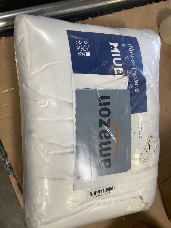 Photo 1 of MIULEE 24x24 Euro Pillow Inserts, Fluffy Down Alternative Filling Pack of 2 Ultra Soft Throw Pillows for Bed Sofa Couch