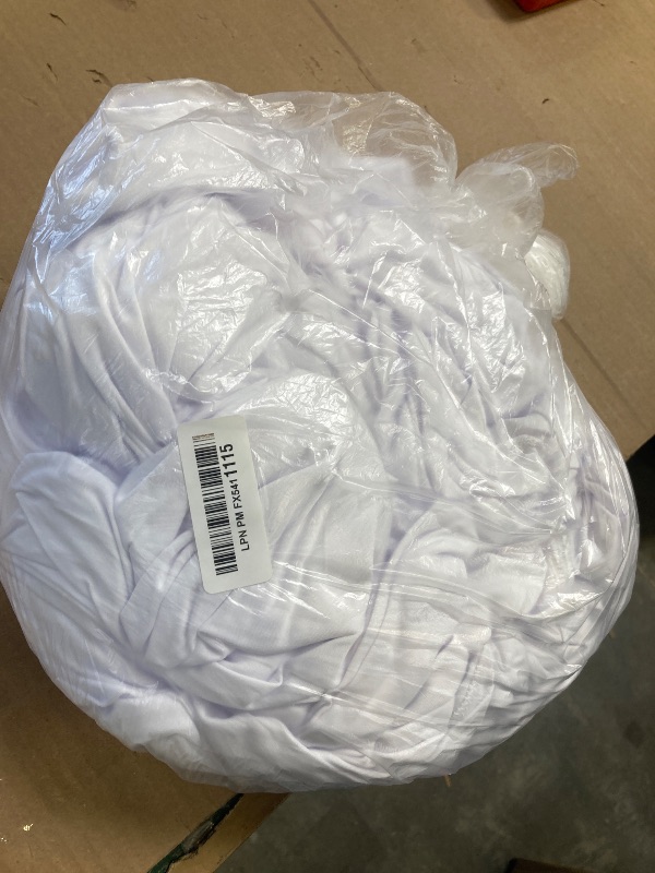 Photo 1 of 10ftx12ft Wrinkle Free White Backdrop Curtain for Wedding Parties, Silky Polyester 12 ft Long Photo Backdrop Drapes Back Drop Cloth Drapery for Birthday Baby Shower Photography Background