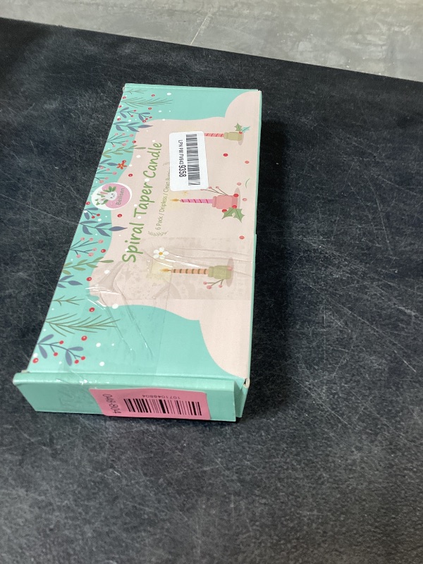 Photo 1 of 6 Pack 10 Inch Pink Spiral Taper Candles for Holiday Home Decoration, Unscented Dripless Twisted Candlesticks for Dinner Party Wedding Valentine's Day Baby Shower and Easter