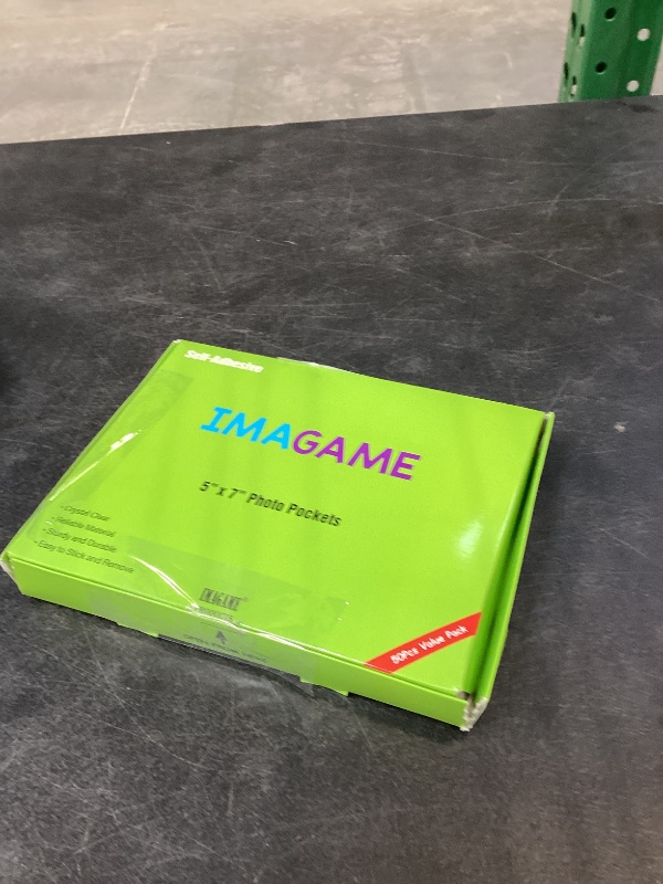 Photo 1 of IMAGAME Clear Adhesive 5" x 7" Index Card Pockets with Top Open for Loading, 50 Pack, Plastic Labels Holders for Storage Bins and Library Card, Organizing and Protecting Your Index Cards or Photos