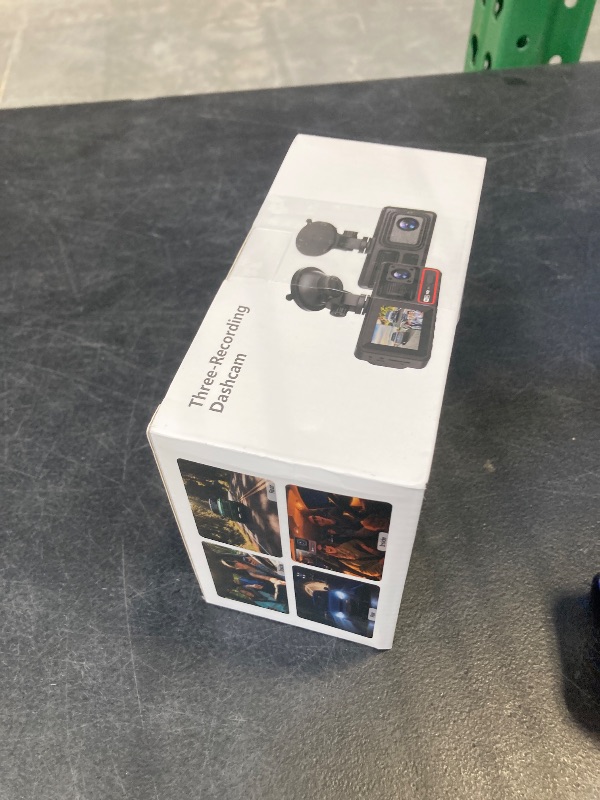 Photo 1 of 3 Channel Dash Camera for Cars,Triple Lens 4K+1080P+1080P Dash Cam Front Rear Inside,Built-in 5G WiFi & App, Night Vision,24H Parking Mode,Loop Recording,170° Wide Angle,32GB Card Included(Black)