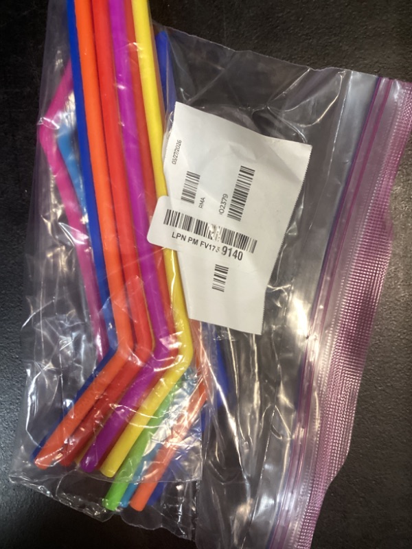 View 2 of 15 FITS ALL TUMBLERS STRAWS - Reusable Silicone Straws for 30 and 20 oz Yeti - Flexible Easy to Clean + 2 Cleaning Brushes - BPA Free, No Rubber Taste Drinking - Best Value for Money Pack