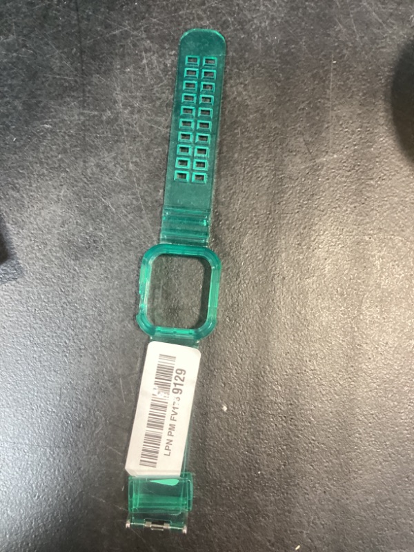 Photo 1 of Clear Watch Band for Apple Watch 38mm 40mm 41mm Transparent Crystal Bumper Case Band Compatible with Apple iWatch Series 9 8 SE 7 6 5 4 3 2 1 (Dark Green 38/40/41mm)