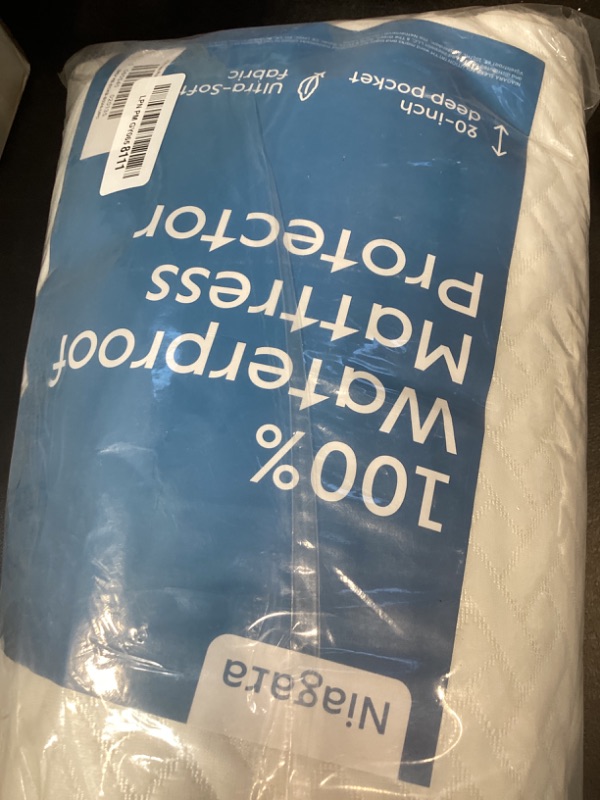 Photo 1 of 100% Waterproof King Mattress Protector - 360 Protection Against Spills, Stains & Accidents for Parents & Pet Owners - Noiseless & Cooling Viscose Made from Bamboo (White)