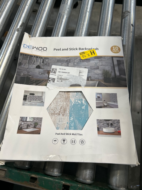 Photo 1 of DEWOO Peel and Stick Wall Tile Backsplash PVC Self Adhesive Tiles for Kitchen Bathroom Turquoise Teal (10-Sheet, 13.5" x 11.4")