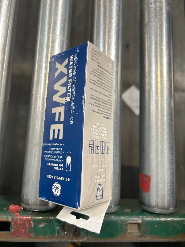 Photo 1 of GE XWFE Refrigerator Water Filter, Genuine Replacement Filter, Certified to Reduce Lead, Sulfur, and 50+ Other Impurities, Replace Every 6 Months for Best Results, Pack of 1