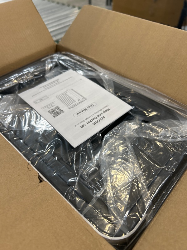 Photo 1 of ADICOM Mop and Bucket Set | Auto-Spray Cleaning | Dirty Water Separation Keep Water Fresh | Flat Mop & Bucket with Scraper | 3X Washable Pads | Mops for Floor Cleaning Valentine's Day Gift