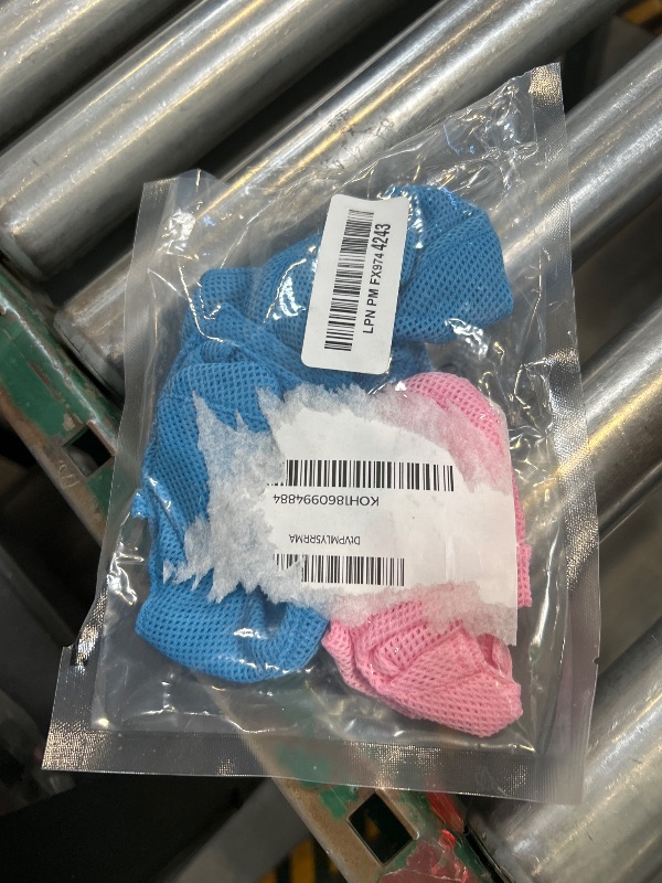 Photo 1 of 3pcs Cat Muzzles for Grooming Set, Adjustable Breathable Cat Muzzles for Bathing, Safe Handling of Cats(Blue, Pink)