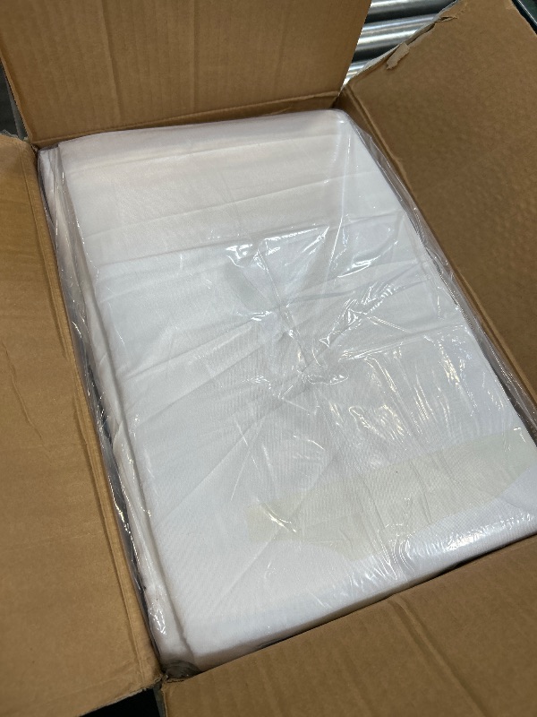 Photo 1 of 10 Pack White Round Tablecloths, 120 Inch Stain Resistant and Wrinkle Polyester Fabric Washable Table Clothes Cover for Kitchen Dining, Wedding, Reception Banquet, Birthday Party, Buffet Restaurant