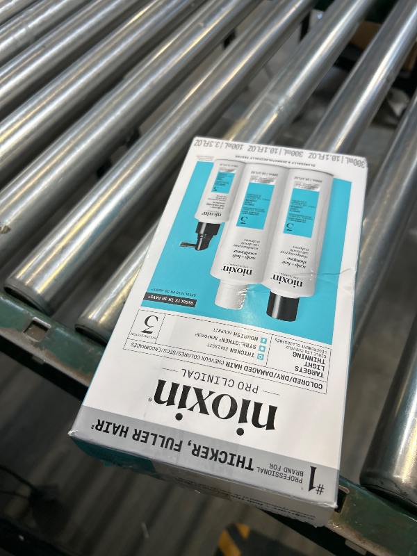 Photo 1 of NIOXIN Scalp + Hair Thickening System 3 | For Colored or Damaged Hair with Light Thinning | With Niacinamide and Biotin | Full Size| 3 Month Supply