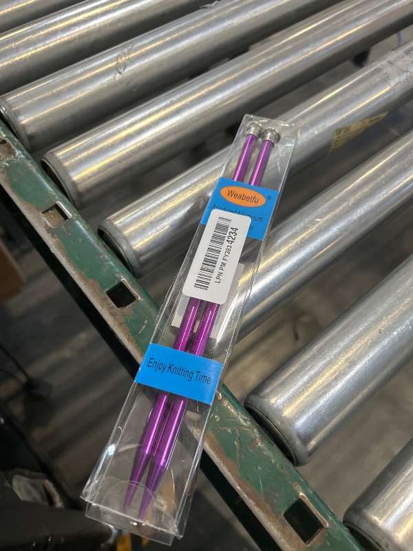Photo 1 of Weabetfu Aluminum Metal Knitting Needle,Colored Straight Single Pointed,10-inch Length for Handmade DIY Knitting,Size US 11(8.0mm)
